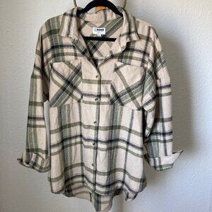 Oversized Plaid Button Down
